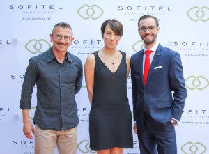 Avec galeriste et responsable du Sofitel